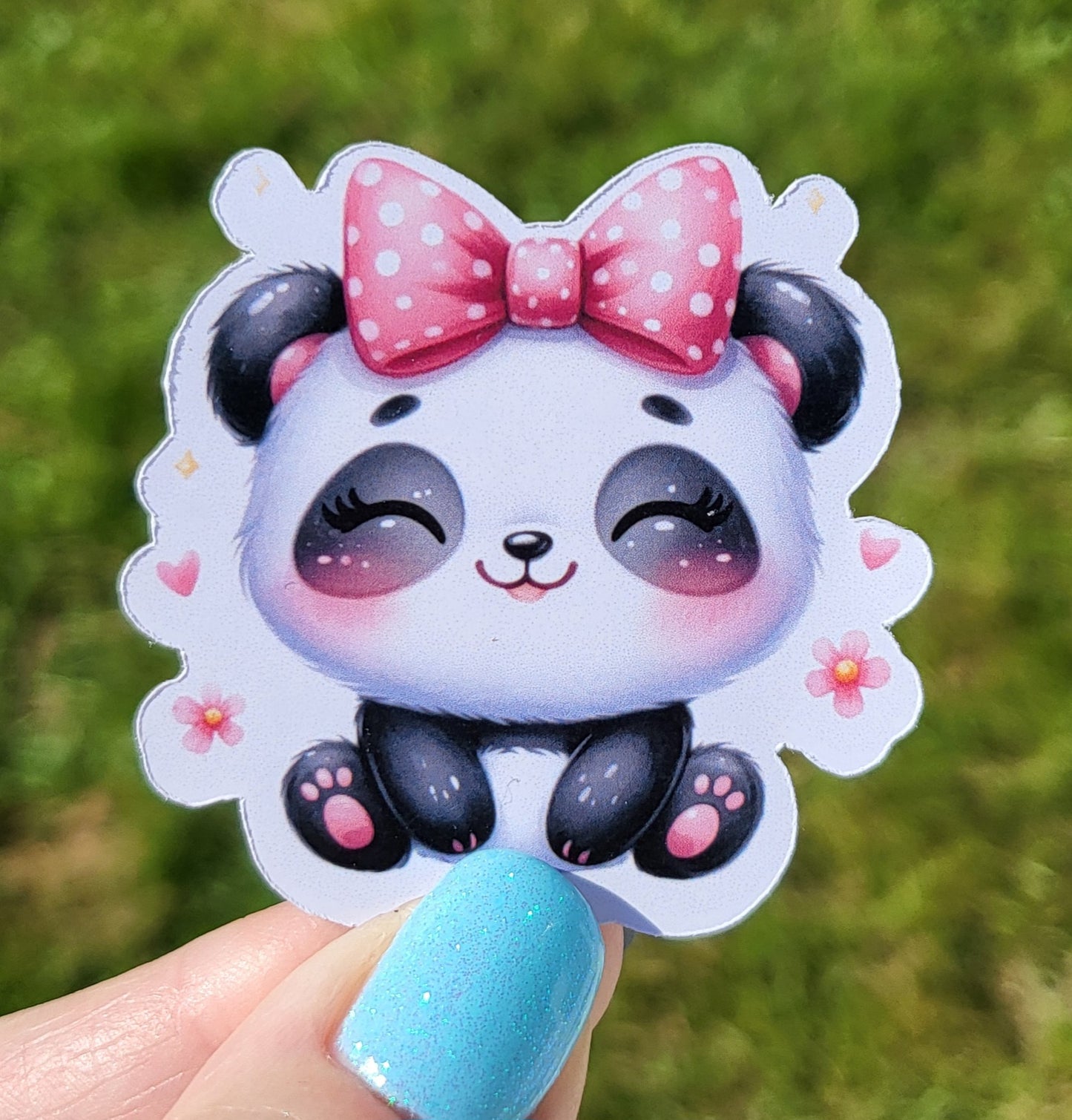 Sticker bébé panda fille