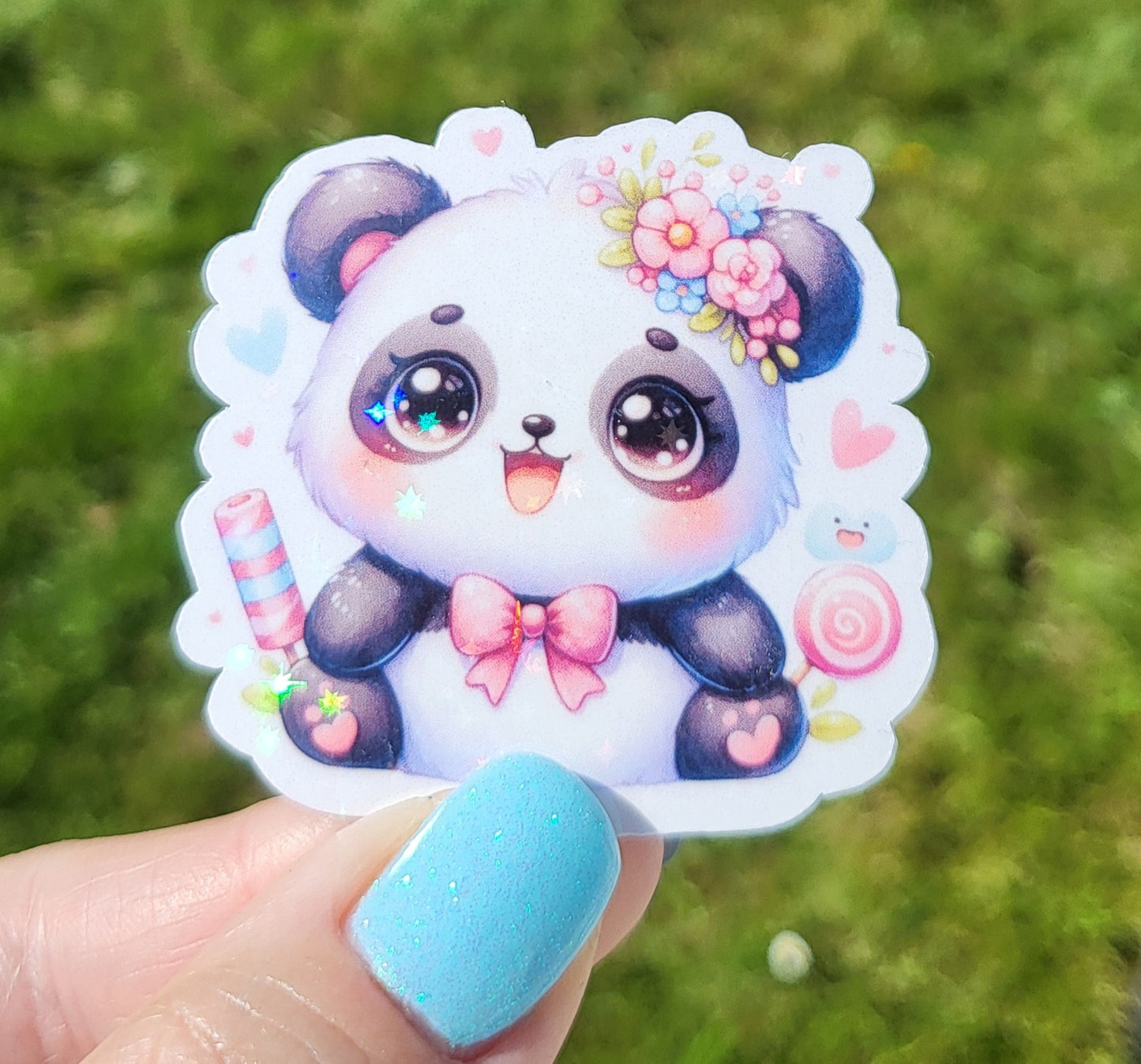 Sticker bébé panda sucré