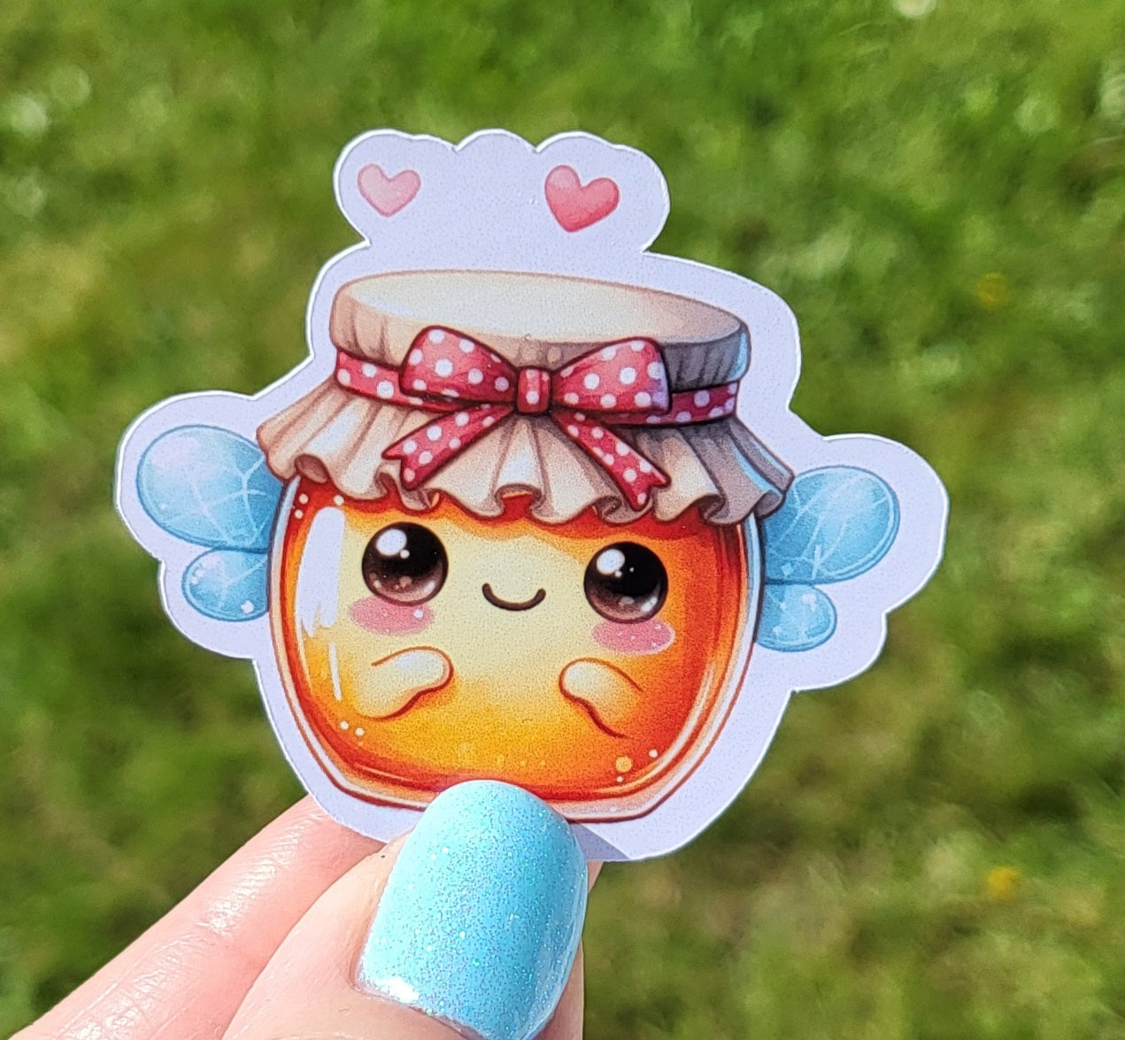 Sticker pot de miel coeur