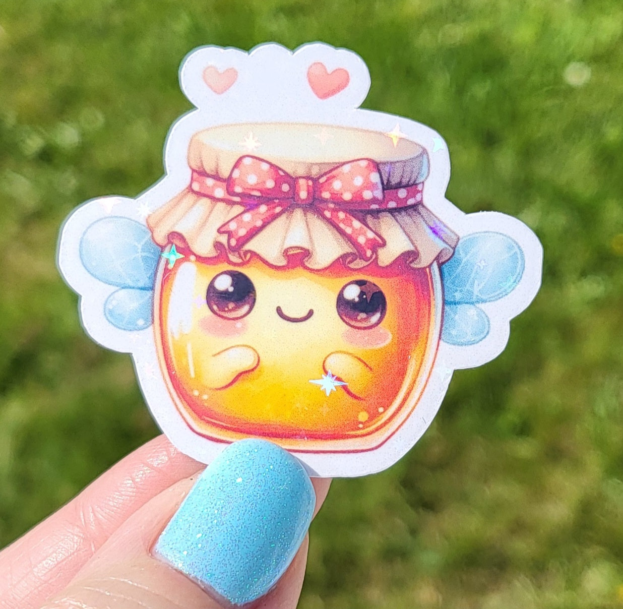 Sticker pot de miel coeur