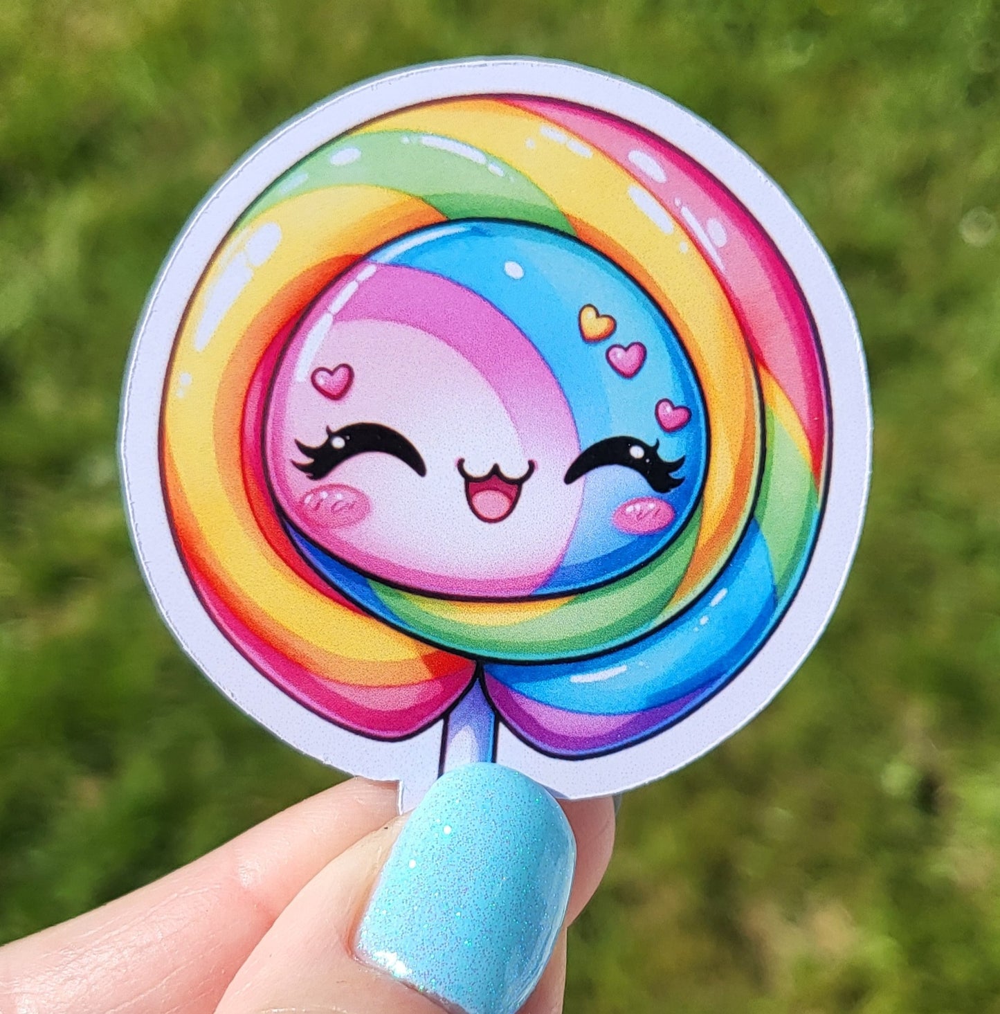 Sticker sucette arc en ciel 2
