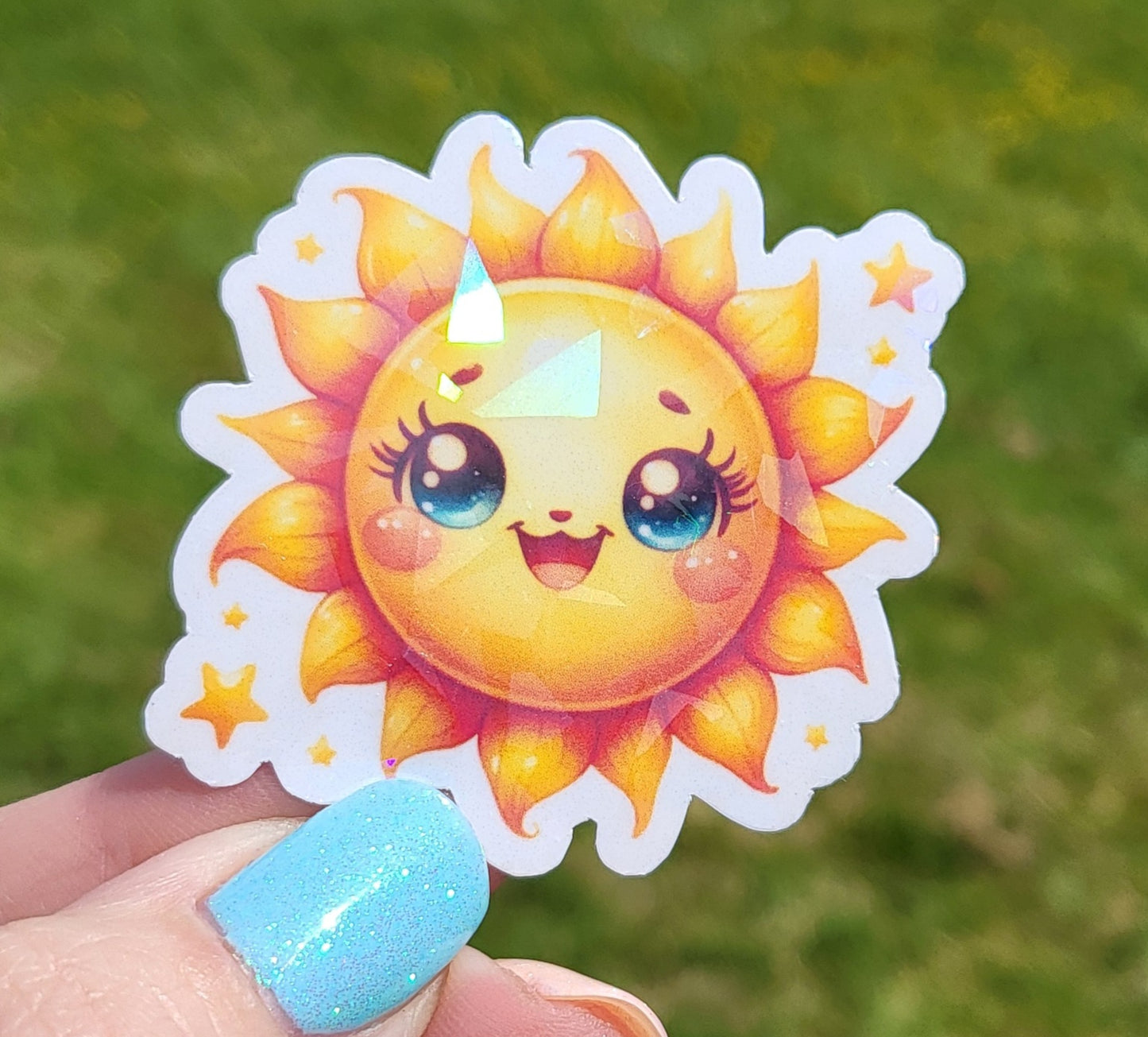 Sticker soleil orange jaune