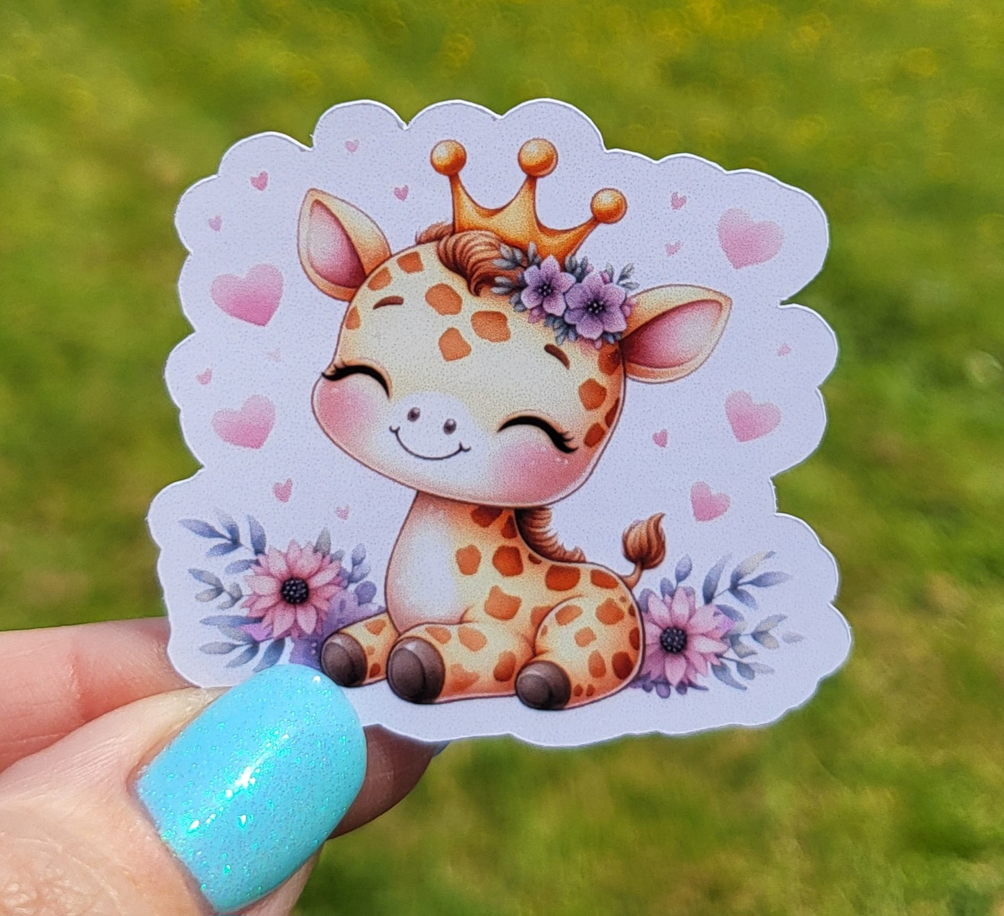 Sticker bébé girafe fille