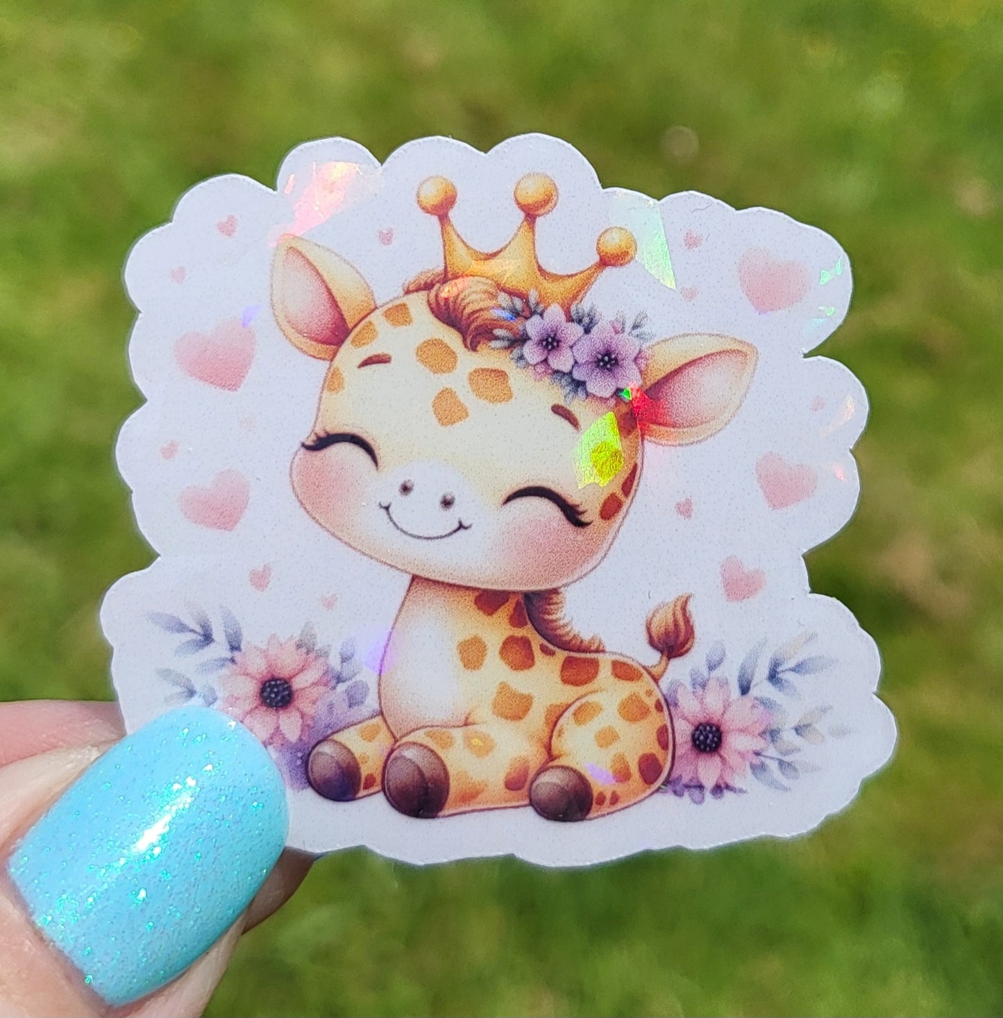 Sticker bébé girafe fille
