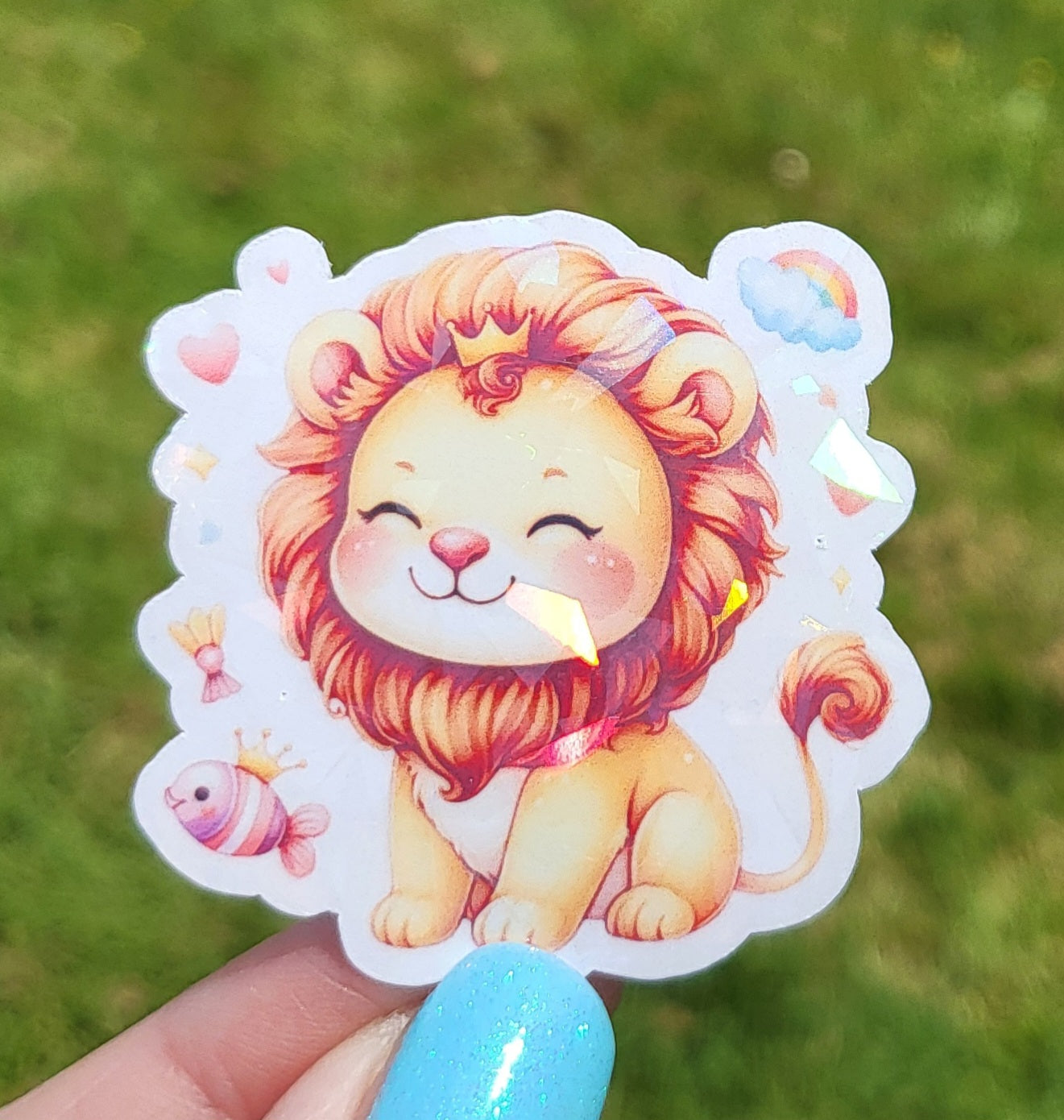 Sticker bébé lion roi