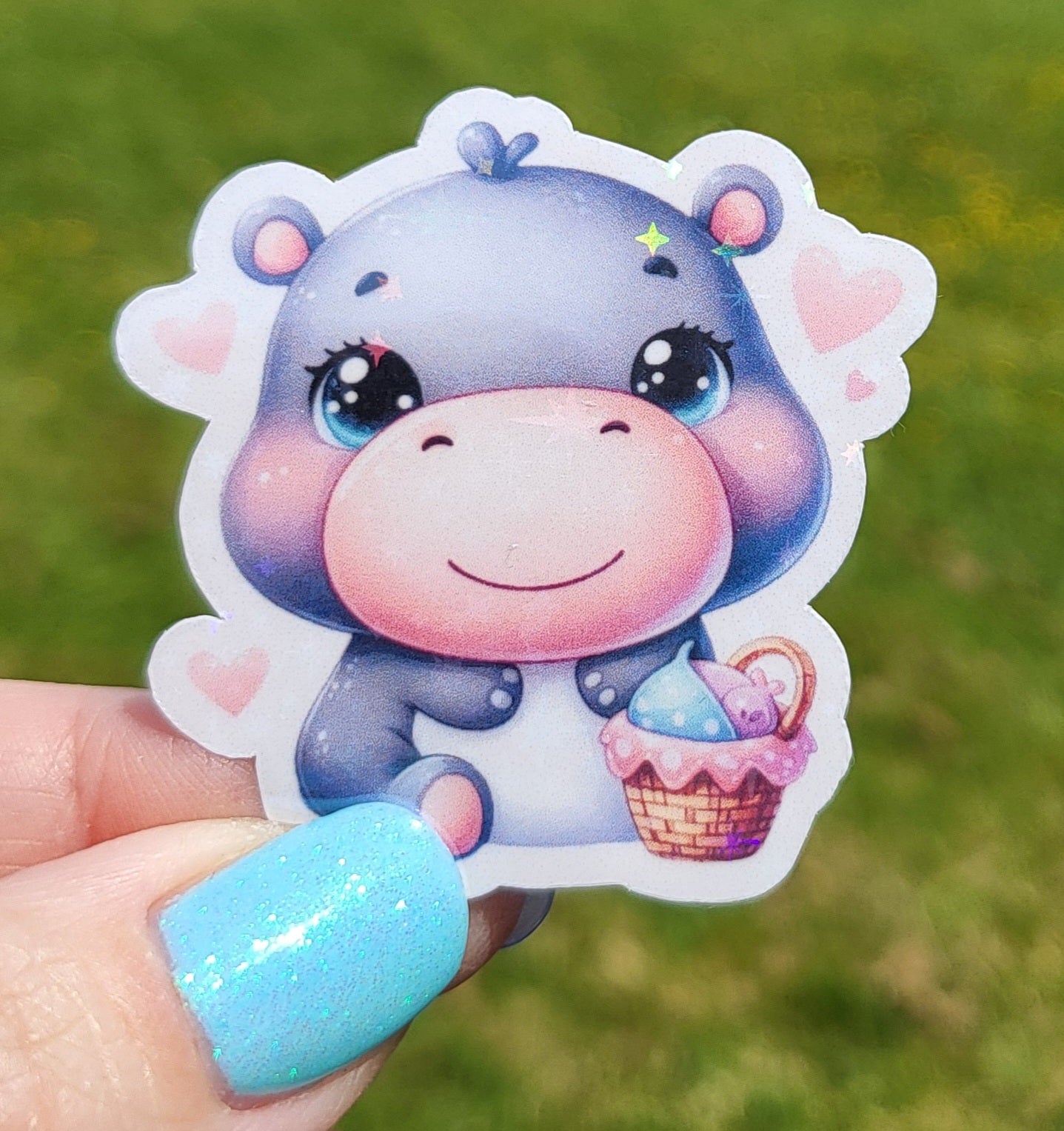 Sticker bébé hippo