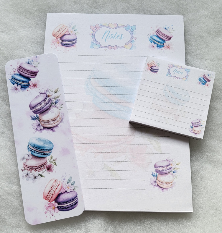 Lot papeterie macaron