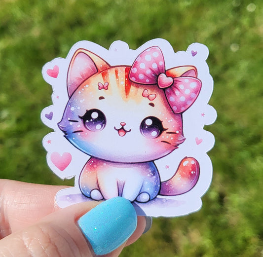 Sticker bébé chat fille