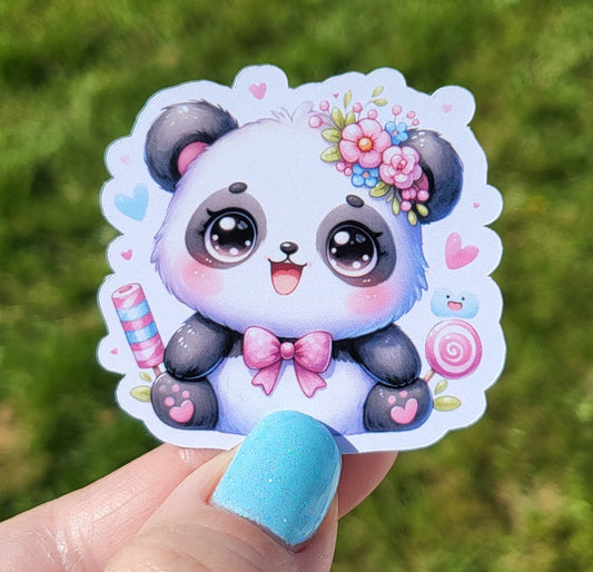 Sticker bébé panda sucré