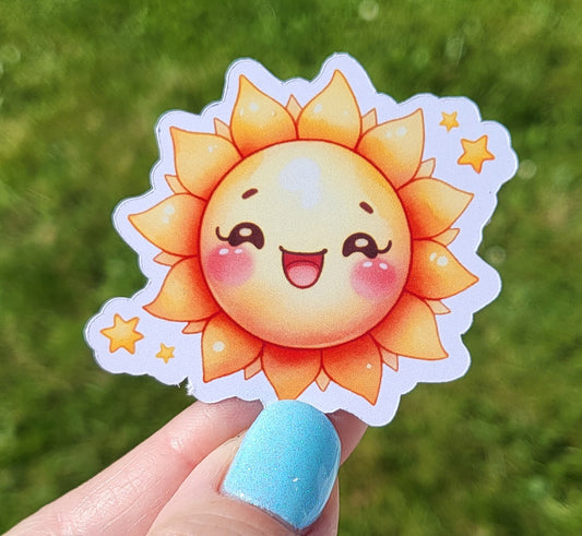 Sticker soleil jaune