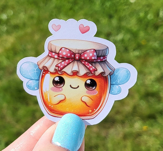 Sticker pot de miel coeur