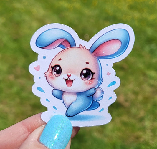Sticker bébé lapin qui court
