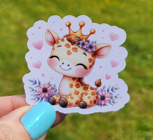 Sticker bébé girafe fille