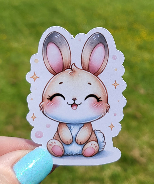 Sticker bébé lapin assis