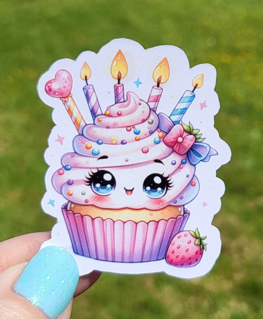 Sticker cupcake anniversaire