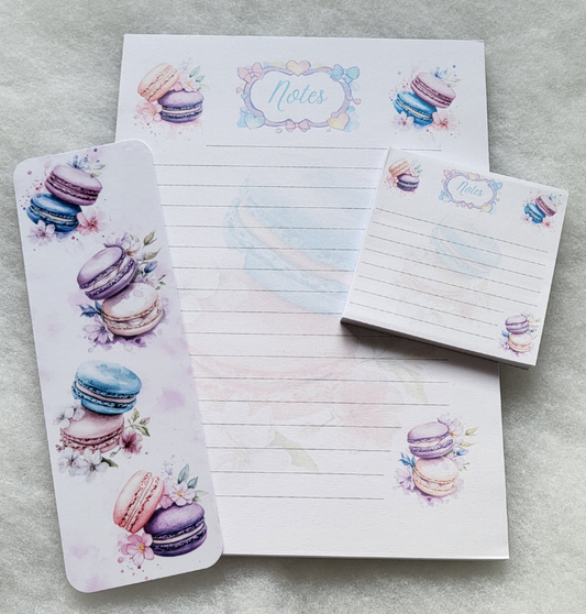 Lot papeterie macaron