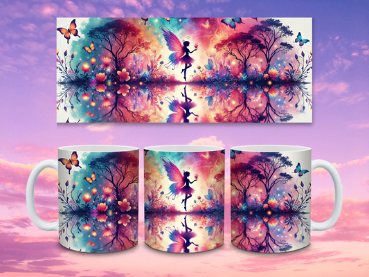 Mug sublimé fée nature