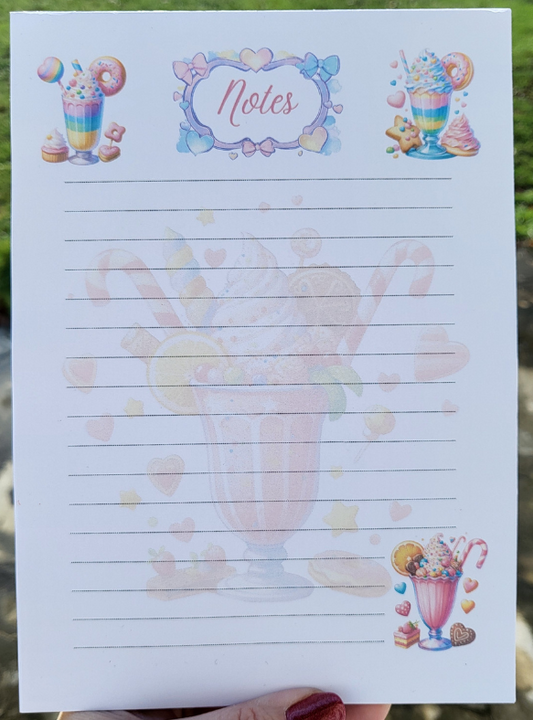 Bloc note Milkshakes